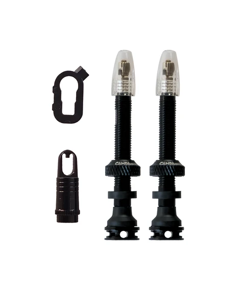 CAMPA BROS Kit 2 UST Valves 50MM Black 6 Holes + Accessories